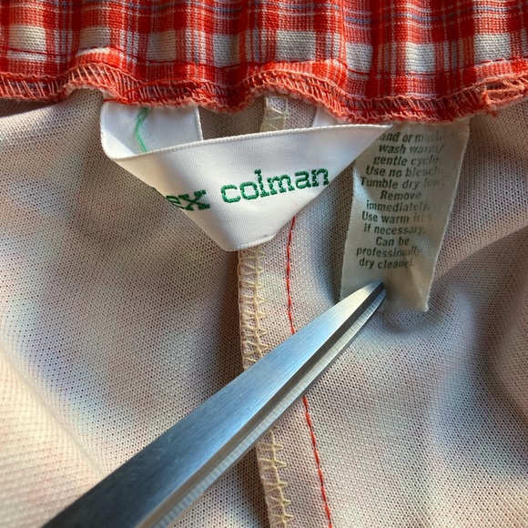 Vintage 70s Wide Leg Festive Trousers Red Plaid by Alex Colman 26” Waist - Picture 4 of 4